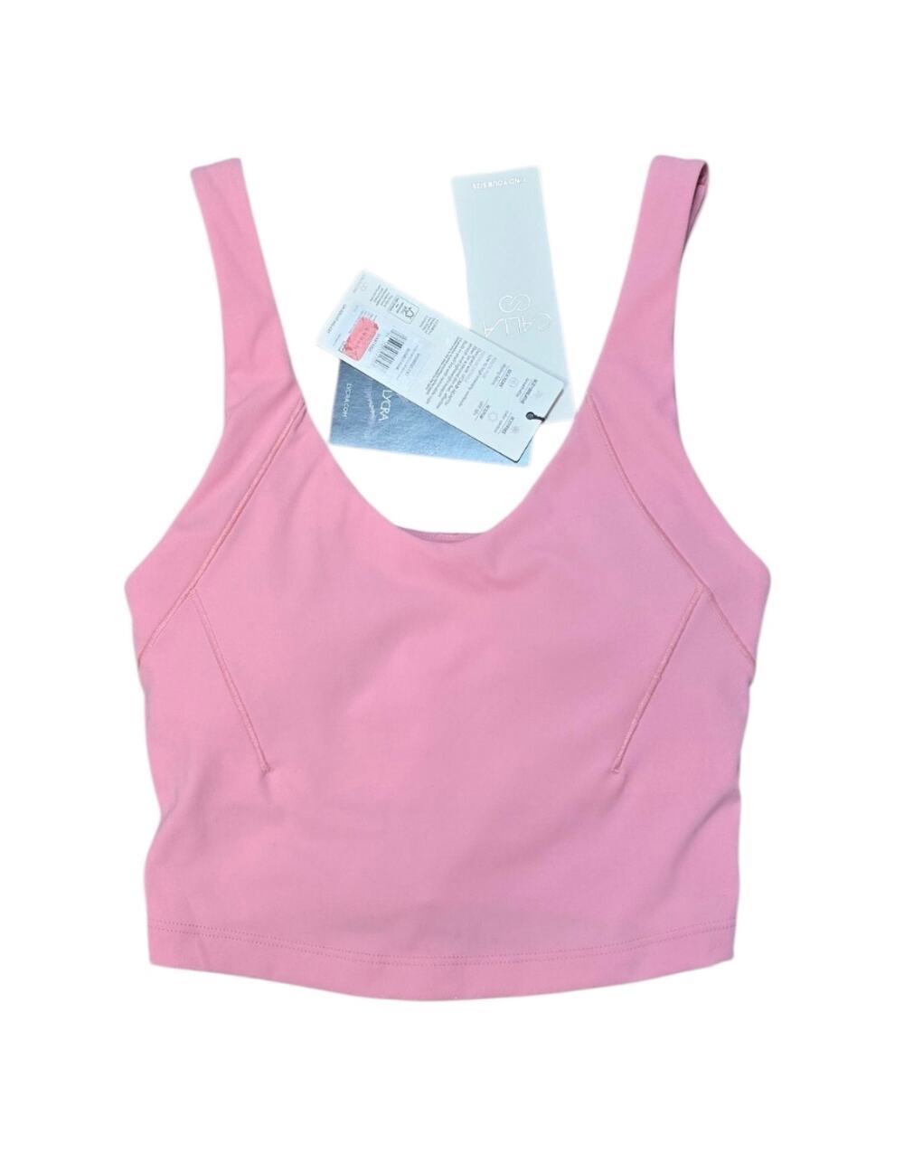 NWT Calia Athleisure Inspire Scoop Neck Tank Bubbly Pink Built In Shelf Bra XXS